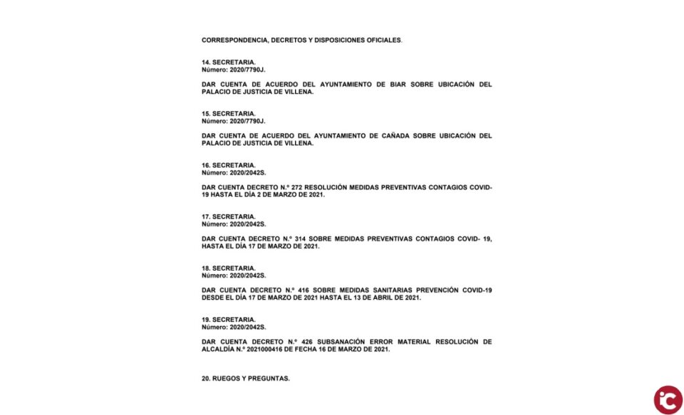 El pleno ordinario confirma la toma de posesión de Antonio Pastor López como nuevo edil de Verdes de Europa