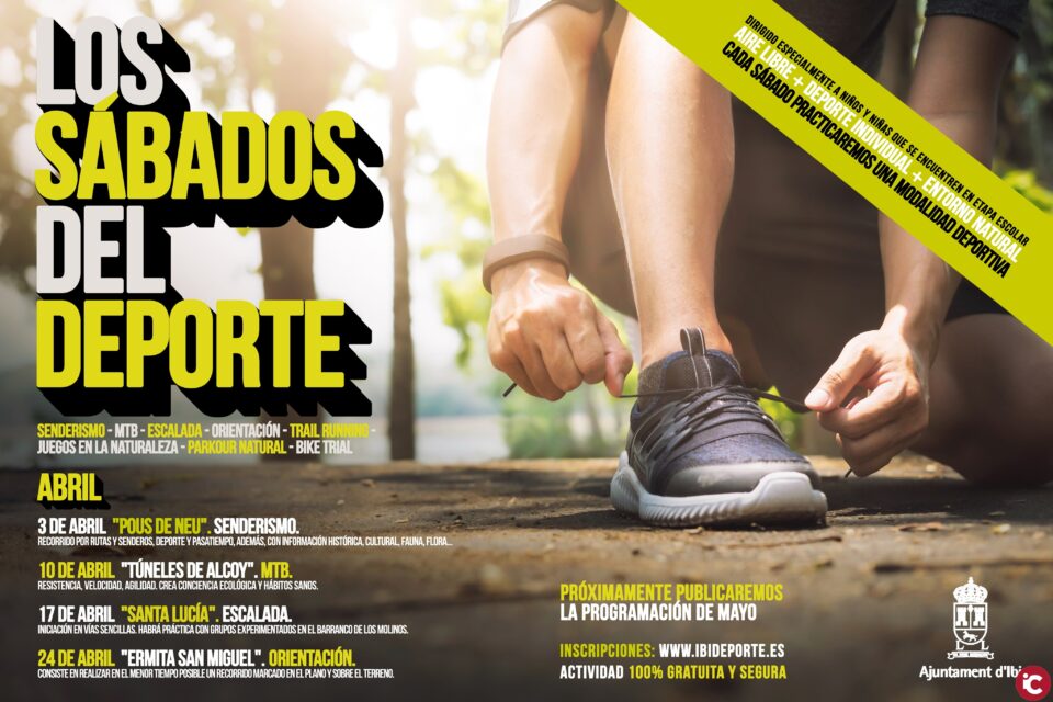 Deportes organiza Los Sábados del Deporte para los niños y niñas de Ibi que se encuentren en etapa escolar