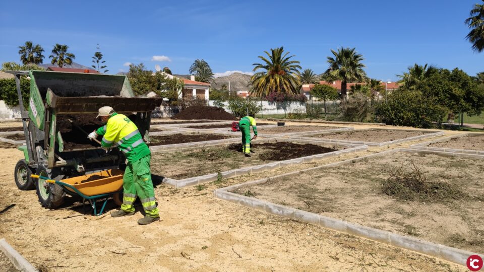 Medio Ambiente ultima los trabajos de acondicionamiento del Huerto Urbano