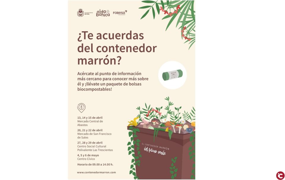 El Ayuntamiento de Elda y la empresa Fobesa refuerzan la recogida selectiva de restos orgánicos que se acerca ya al 70% en la ciudad
