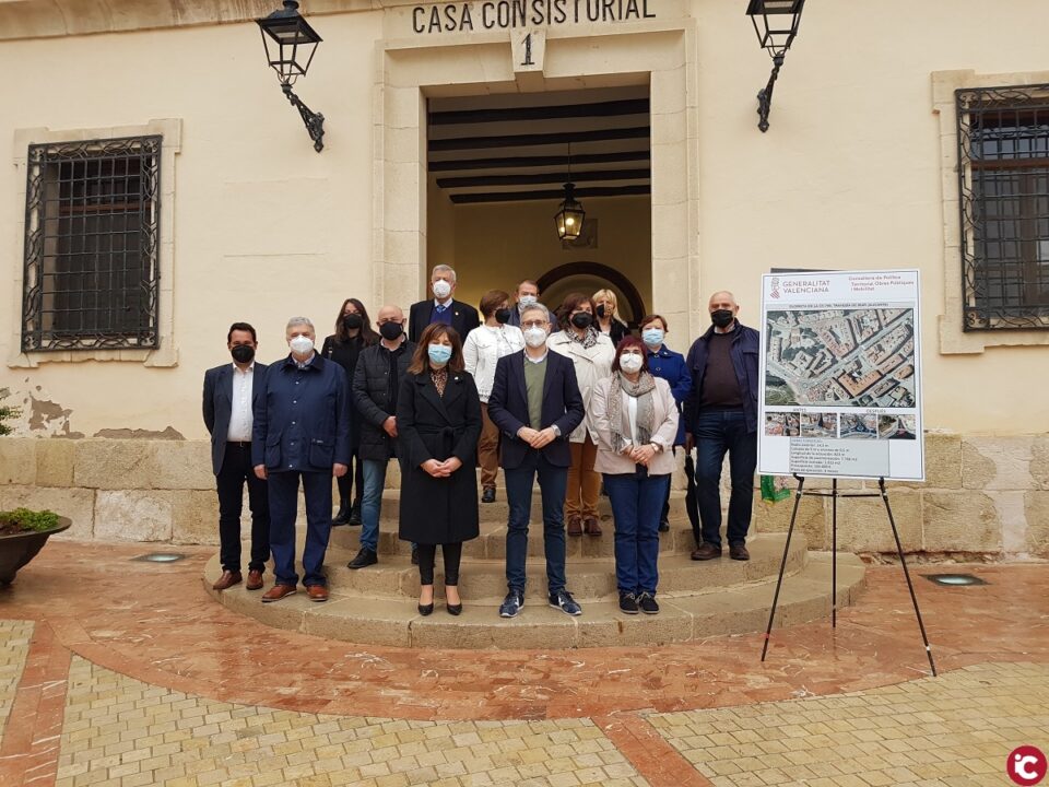 El conseller de Obras Públicas visita la nueva glorieta en la CV-799 para mejorar la seguridad vial en la travesía de Biar