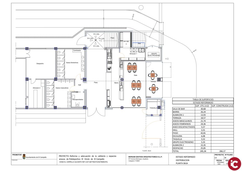 Una inversión de medio millón de euros servirá para renovar el Polideptivo El Vincle y adaptarlo a la Ley del Deporte