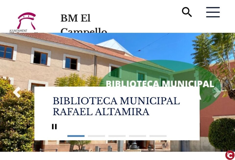 La biblioteca pública Rafael Altamira de El Campello adapta y moderniza su página web