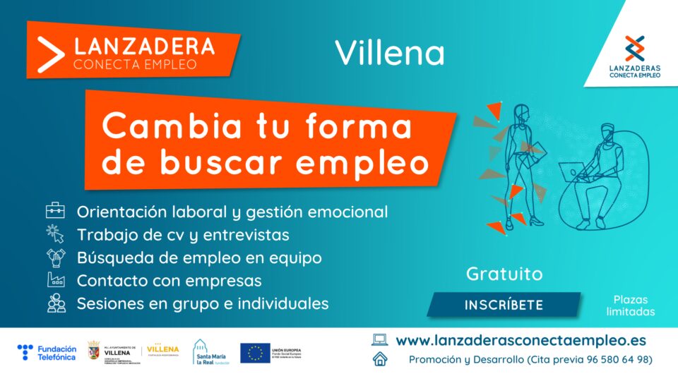 Villena contará a partir de julio con una nueva Lanzadera Conecta Empleo
