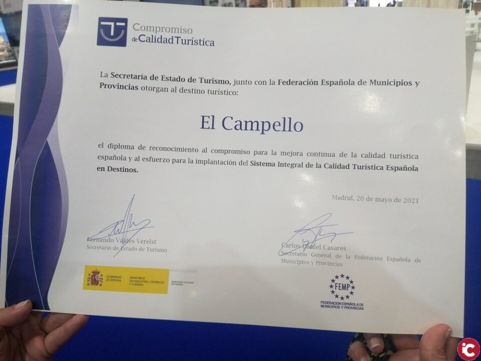 El Campello recibe el certificado Sicted