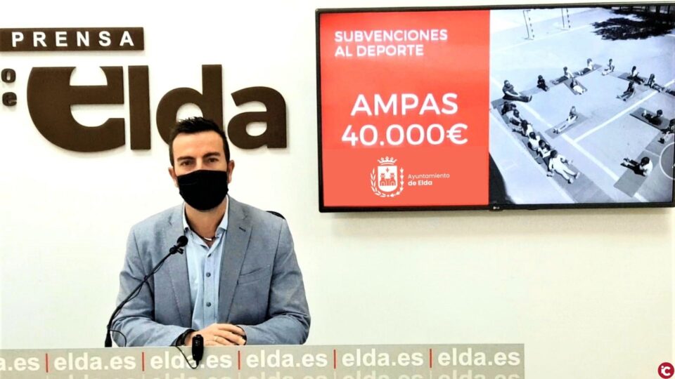 La Concejalía de Deportes abre el plazo para que las AMPAS de Elda soliciten las subvenciones deportivas de 2021