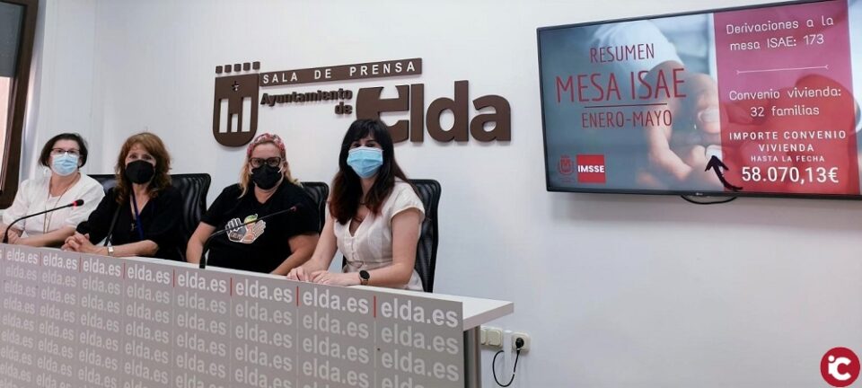 El Ayuntamiento de Elda ha atendido a más de 200 familias vulnerables durante los cinco primeros meses del año a través de la Mesa ISAE