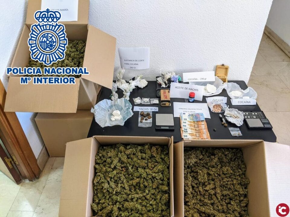 La Policía Nacional intensifica su actividad contra tráfico de drogas y el cultivo de marihuana en la ciudad de Alicante