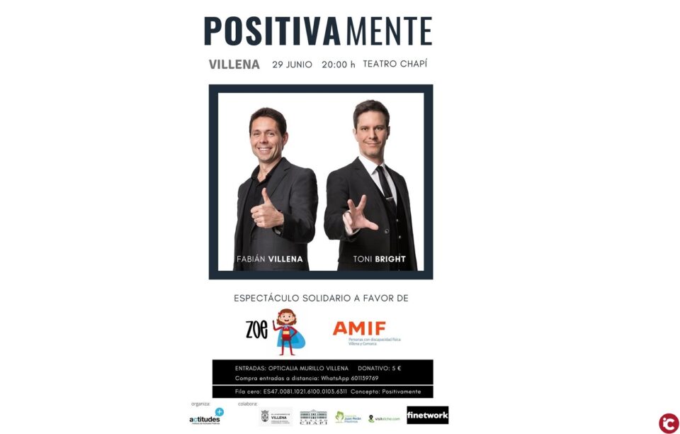 El Ayuntamiento colabora con la gala solidaria Positivamente a favor de AMIF y la niña Zoe