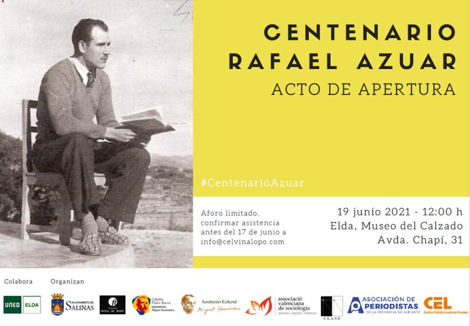 Arranca el centenario de Rafael Azuar con un acto de apertura en Elda