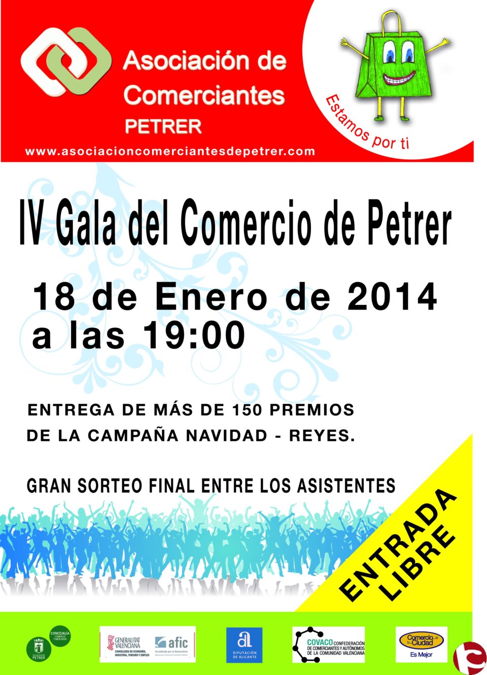 El próximo sábado día 18 de enero a las 19 horas en el Teatro Cervantes tendrá lugar la IV Gala del Comercio