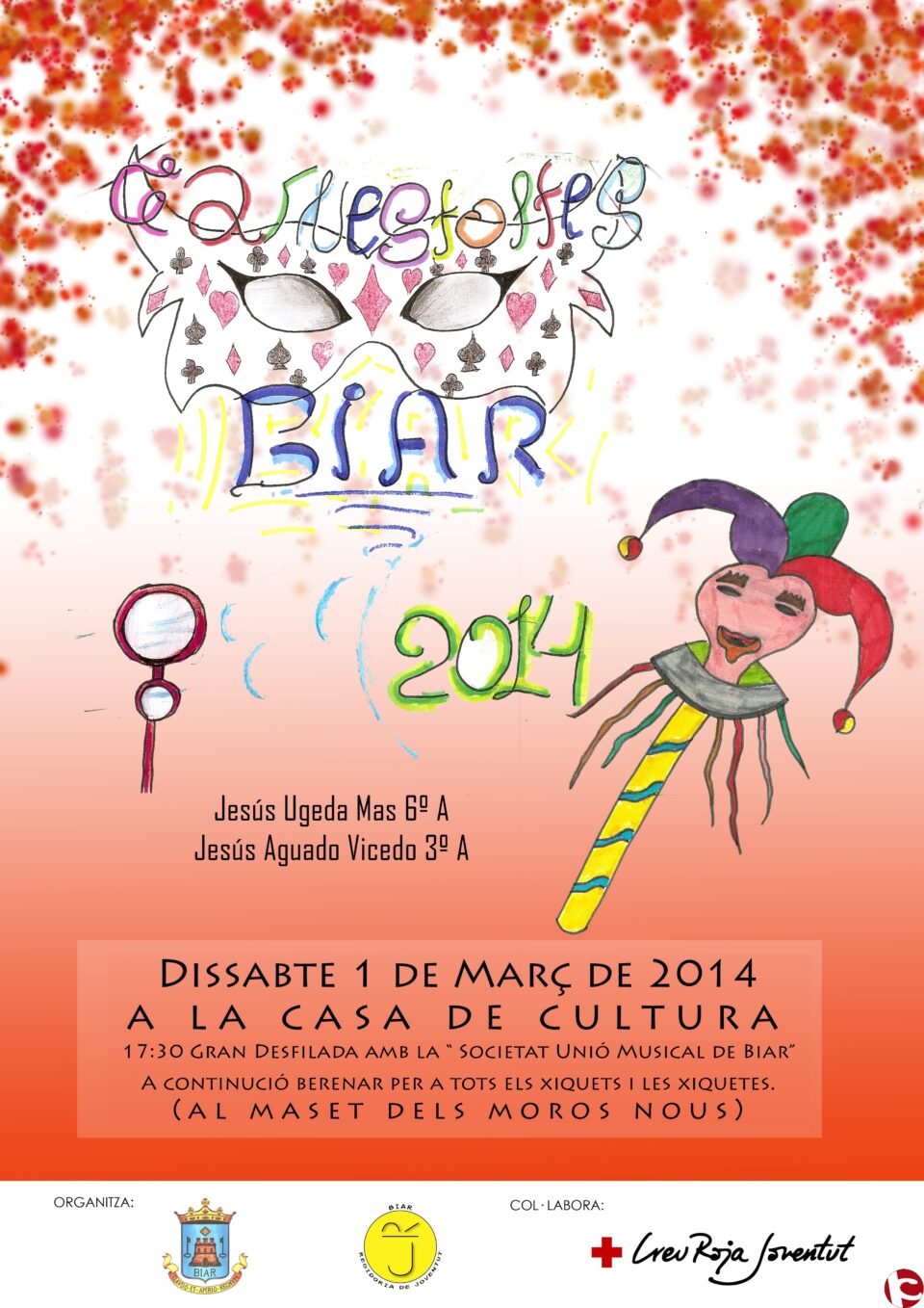 El dissapte 1 de març es celebrará el Carnestoltes per als xiquets