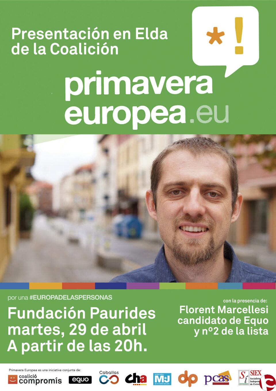 Nota de Prensa: La coalición Primavera Europea se presenta en Elda
