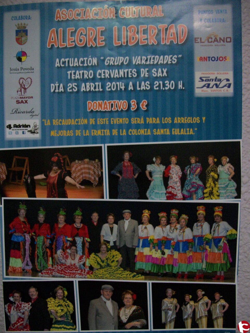 Gala Benéfica a beneficio de las mejoras de la ermita de la Colonia Santa Eulalia de Sax