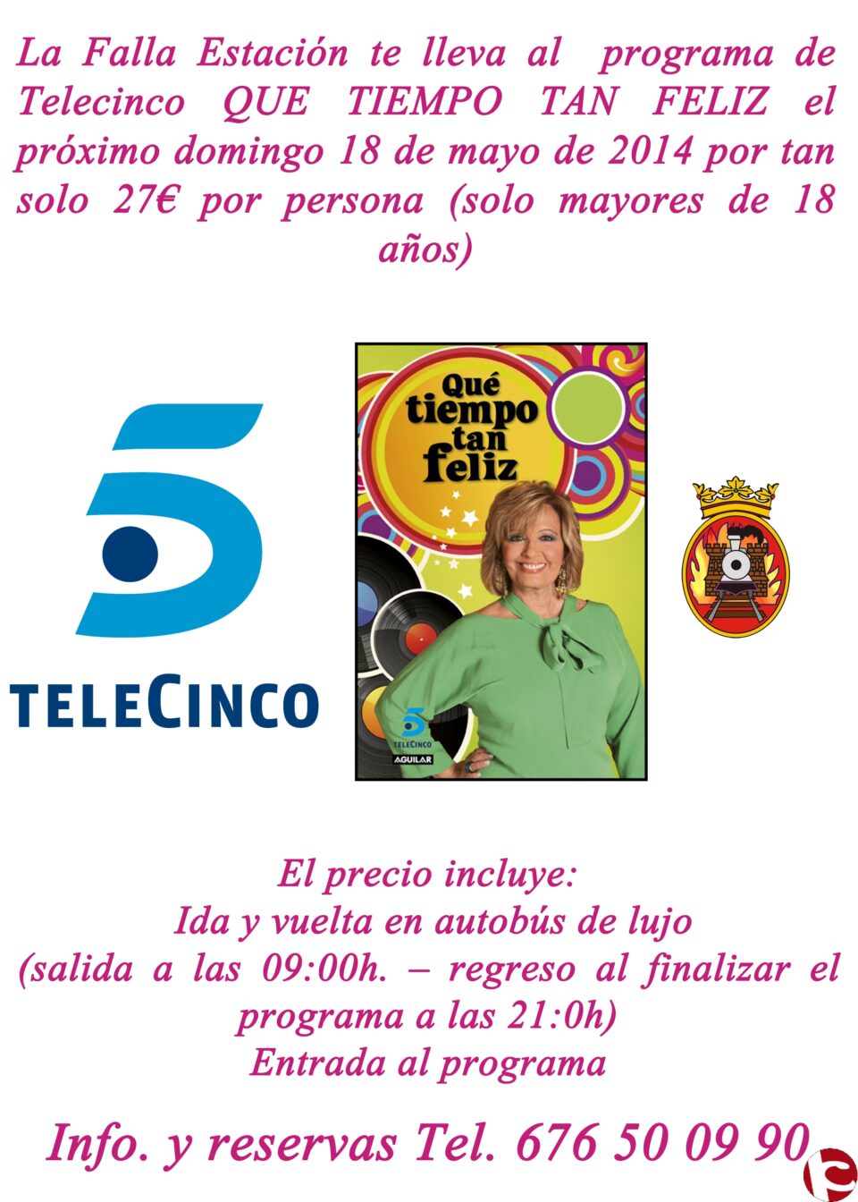 La Falla Estación te lleva al programa de telecinco "Qué tiempo tan feliz"