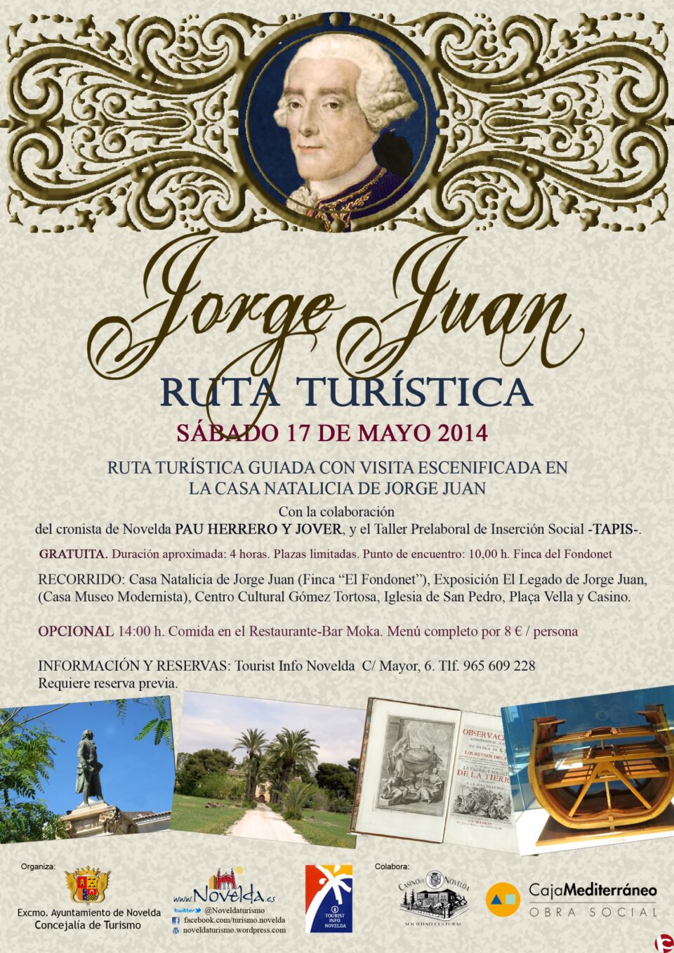 Nueva ruta turística para conocer a Jorge Juan; el sábado 17 de mayo