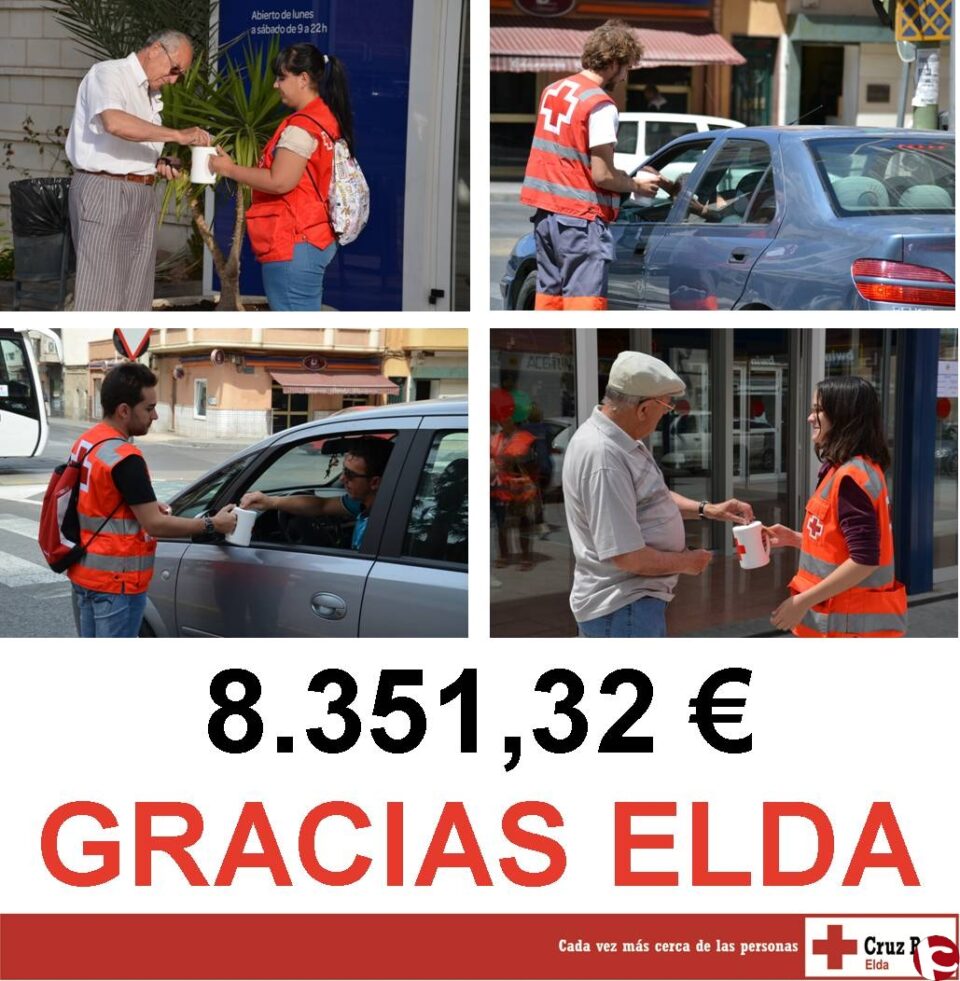 Cruz Roja Elda recauda 8.351