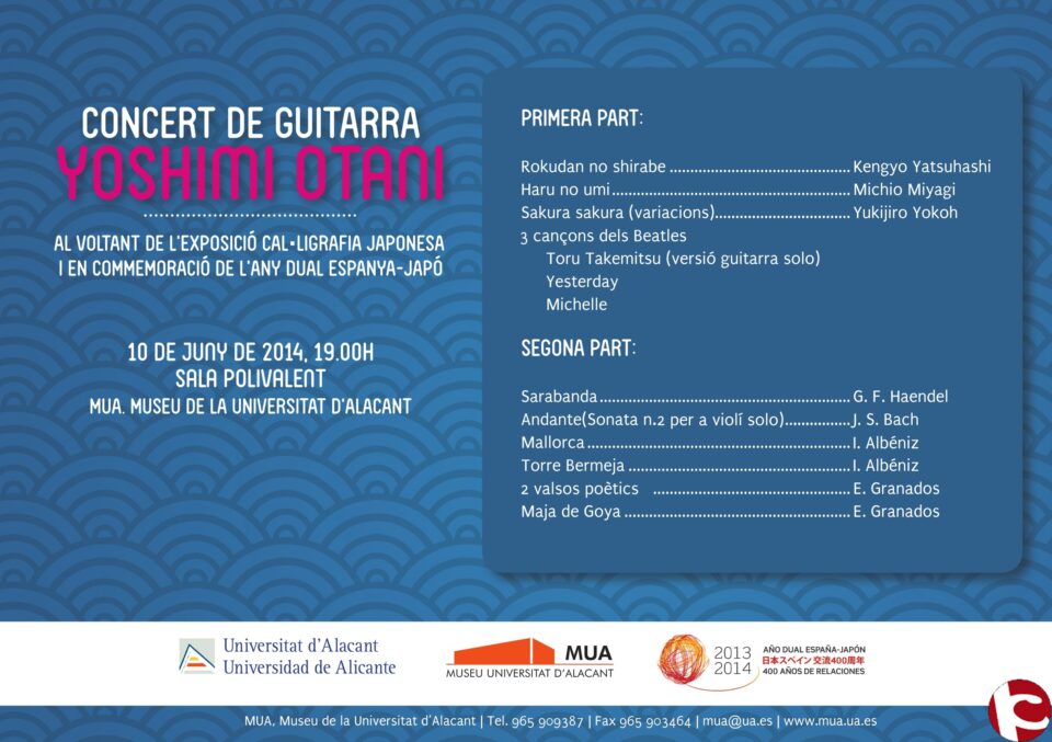 Concierto del guitarrista japonés Yoshimi Otani en el MUA