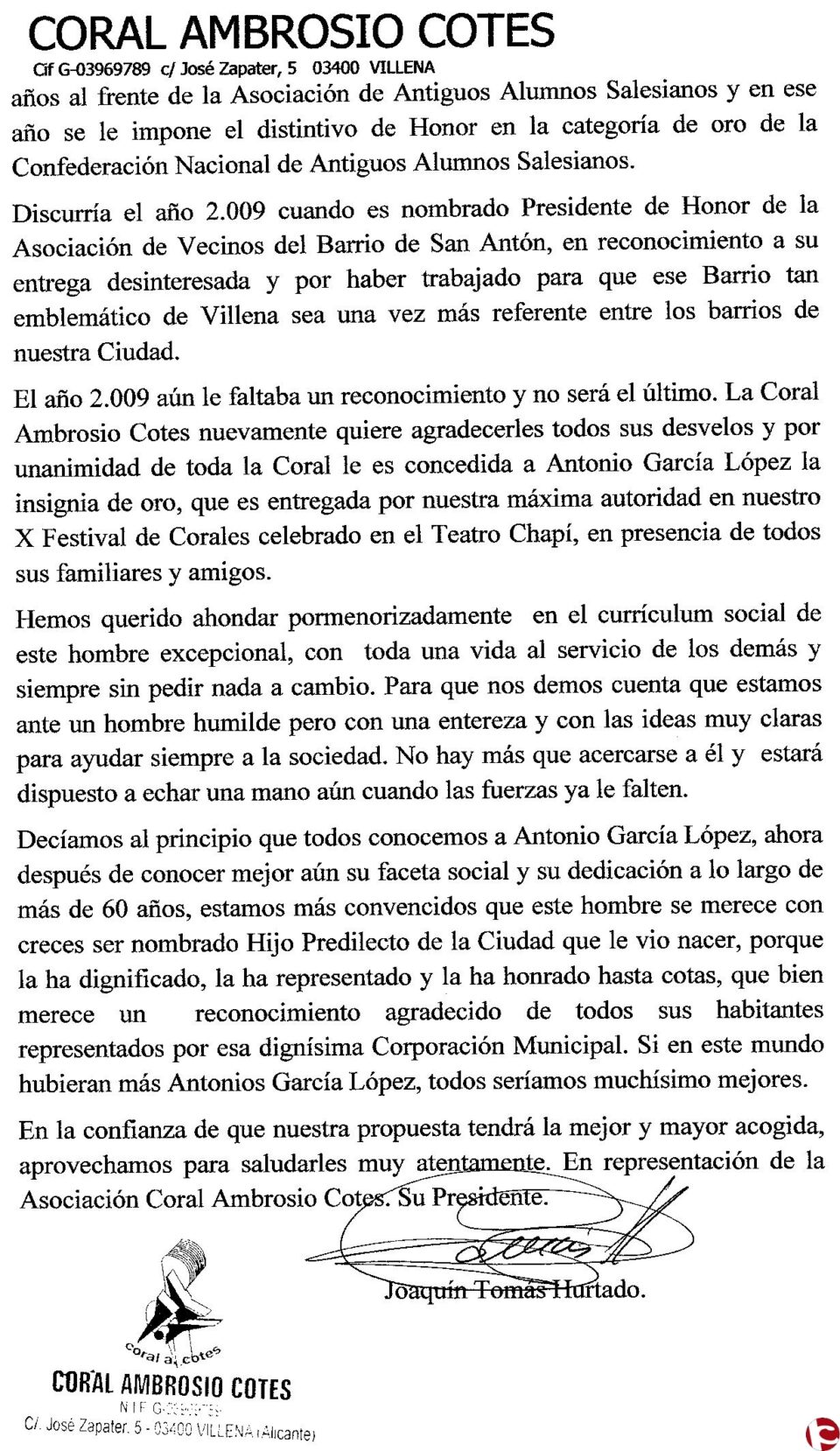 ANTONIO GARCIA LÓPEZ. UN HOMBRE EXCEPCIONAL