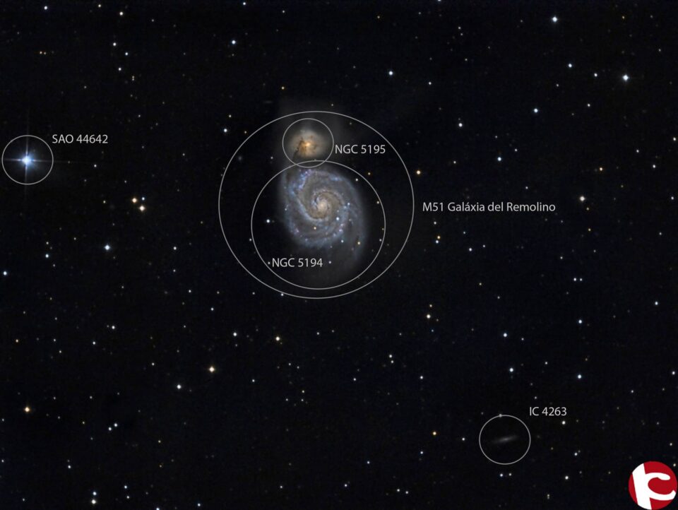 La asociación de la Astronomía logra una imagen de la Galaxia del Remolino en el Xorret de Catí