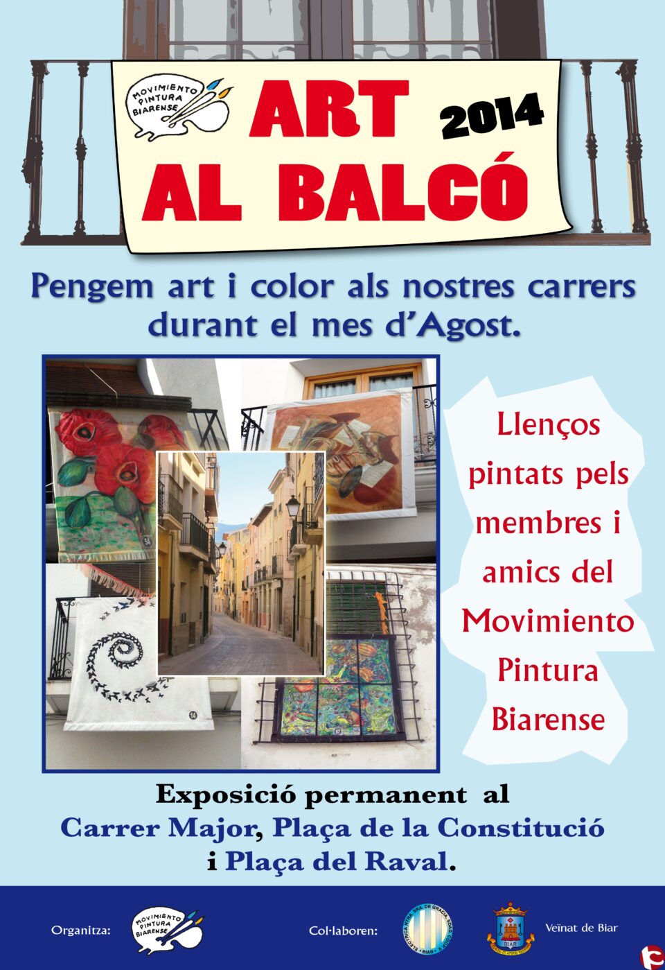El Mercadillo d´Art - Art al carrer i Art al Balcó serán les pròximes activitats del Movimiento de Pintura Biarense