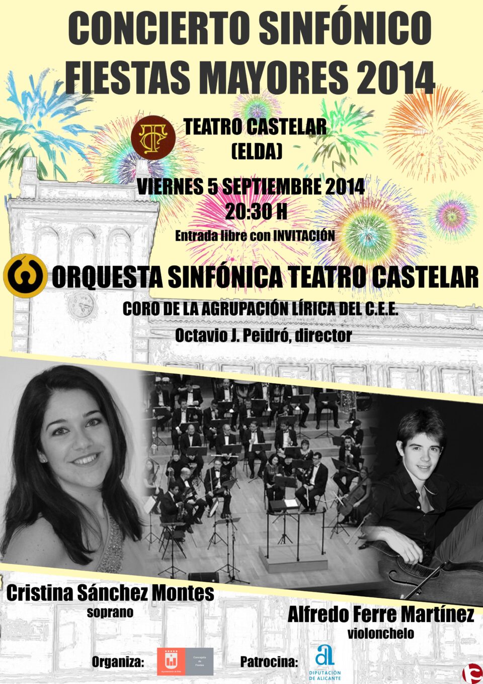 El Teatro Castelar acogerá un concierto sinfónico gratuito durante Fiestas Mayores