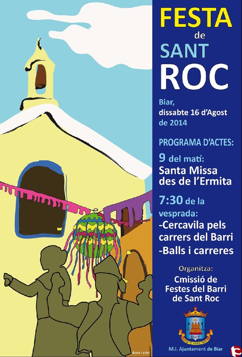 Programa de actos Festa de San Roc. Pepe Soler