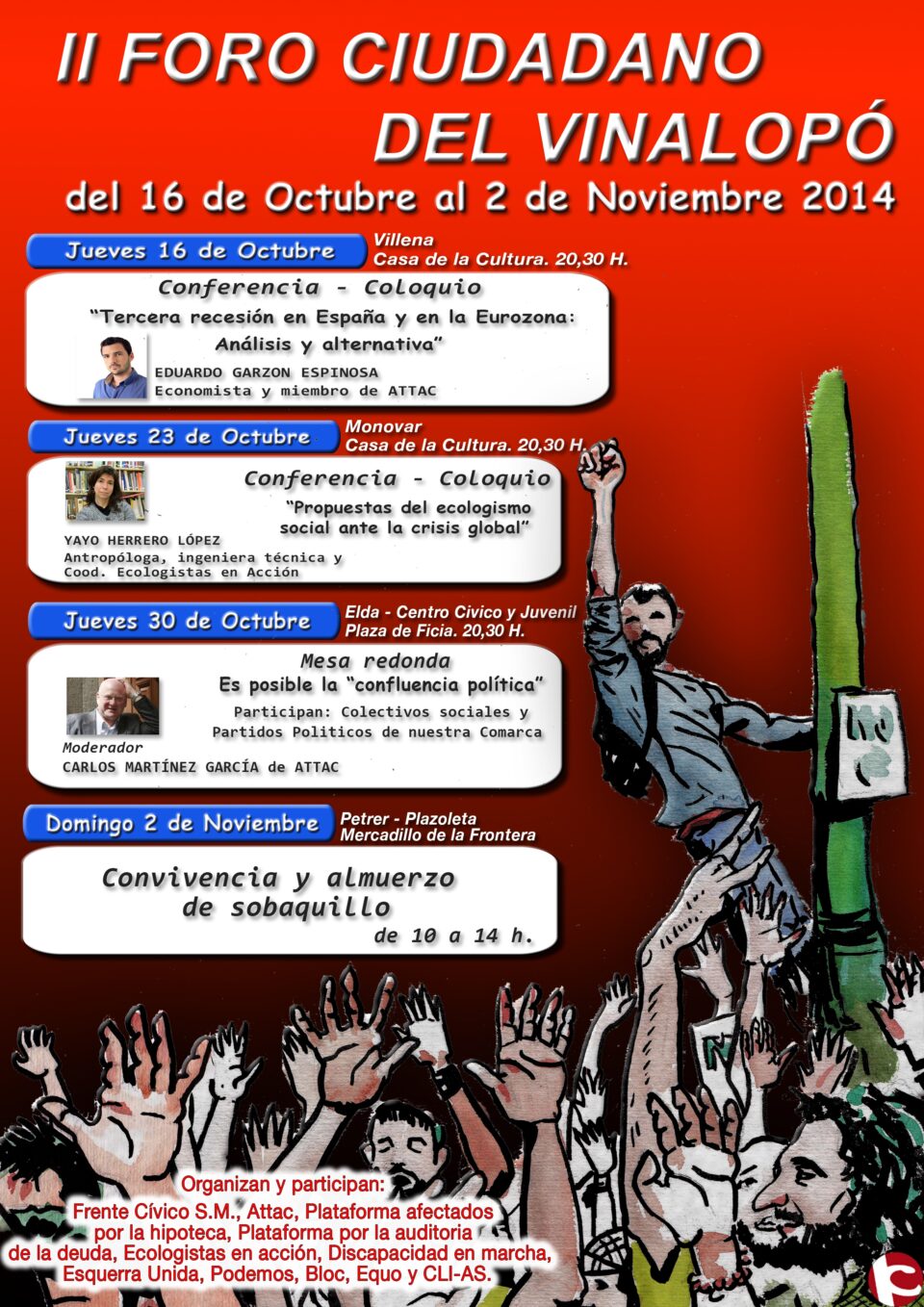 Actividades del II FORO CIUDADANO DEL VINALOPÓ