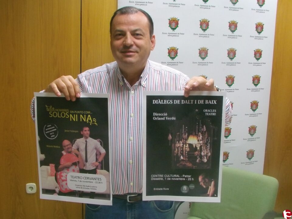 El Centro Cultural acoge una obra dramática en valenciano y una comedia en castellano el 1 y 7 de noviembre