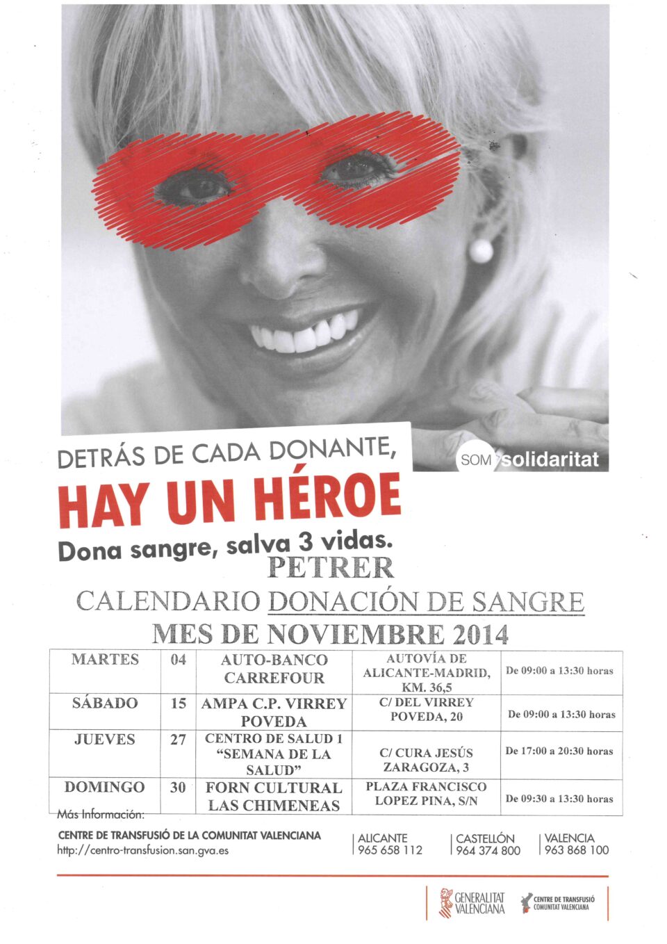 INFORMACIÓN COLECTAS EN PETRER MES DE NOVIEMBRE