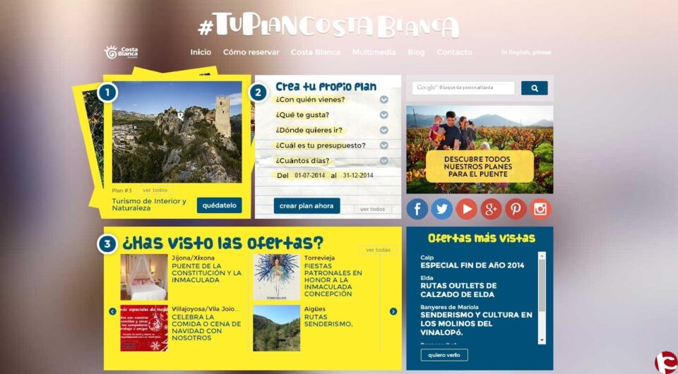 Costa Blanca lanza una campaña para captar visitantes de cara al puente de la Constitución y la Inmaculada