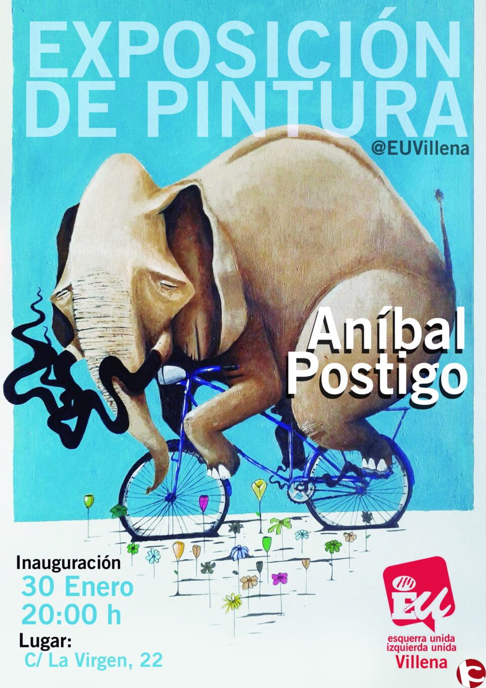 ESQUERRA UNIDA DE VILLENA ORGANIZA UNA EXPOSICIÓN DE PINTURA DE ANÍBAL POSTIGO