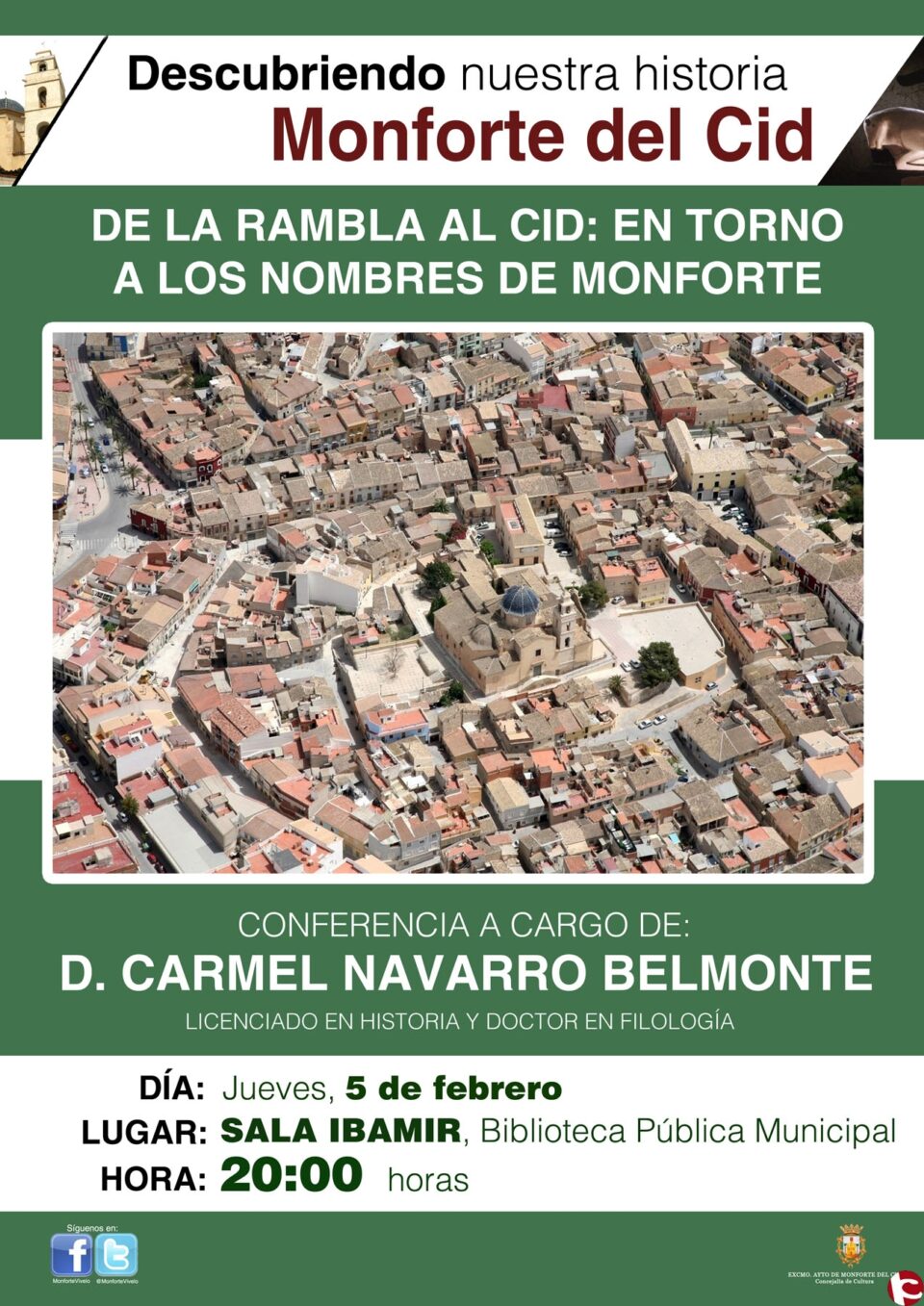 Monforte presenta un ciclo de conferencias sobre la historia de la población