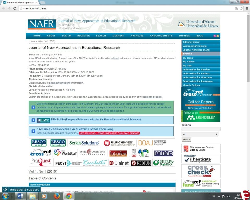 La revista NAER