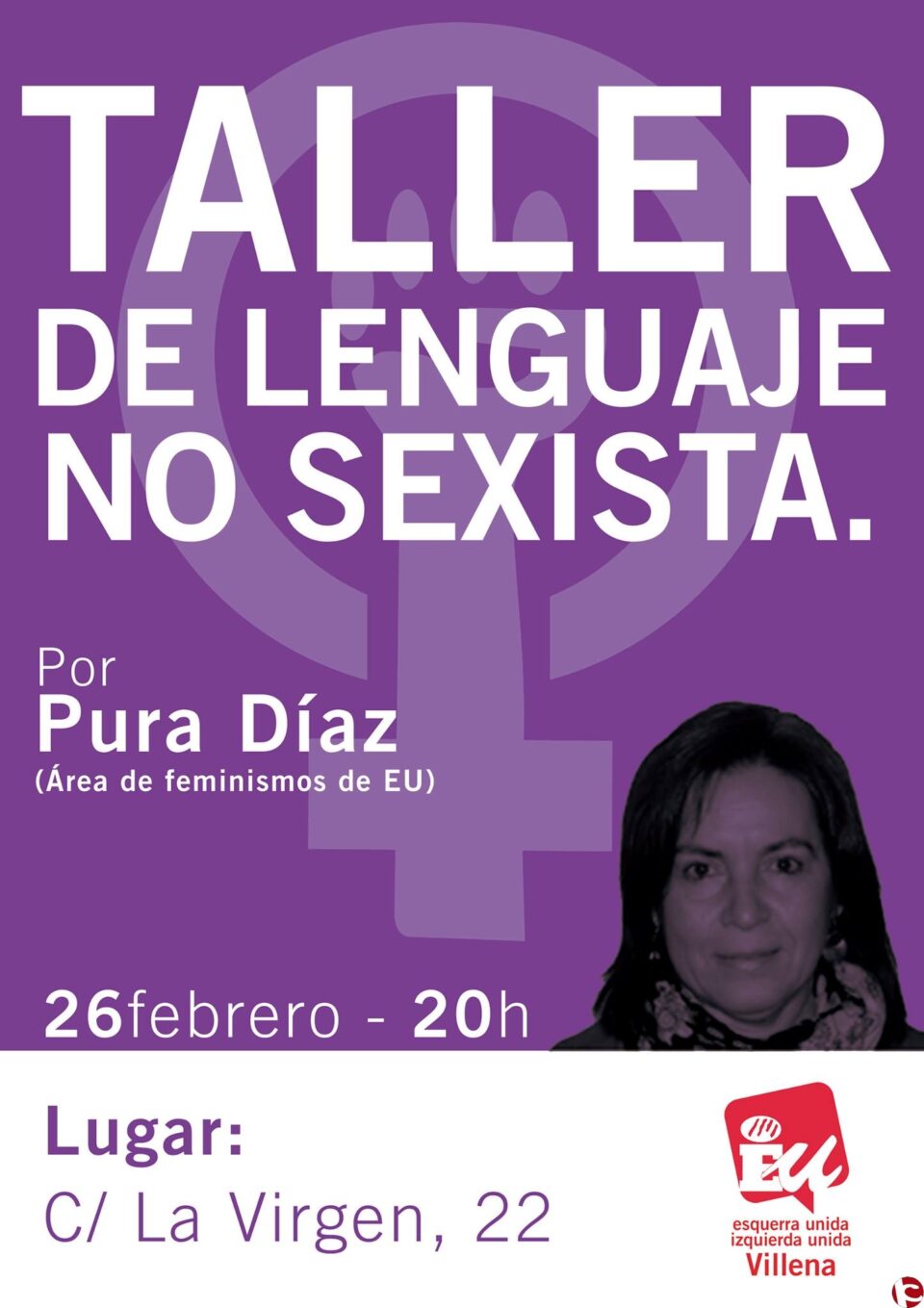 Esquerra Unida de Villena organiza un taller de lenguaje no sexista