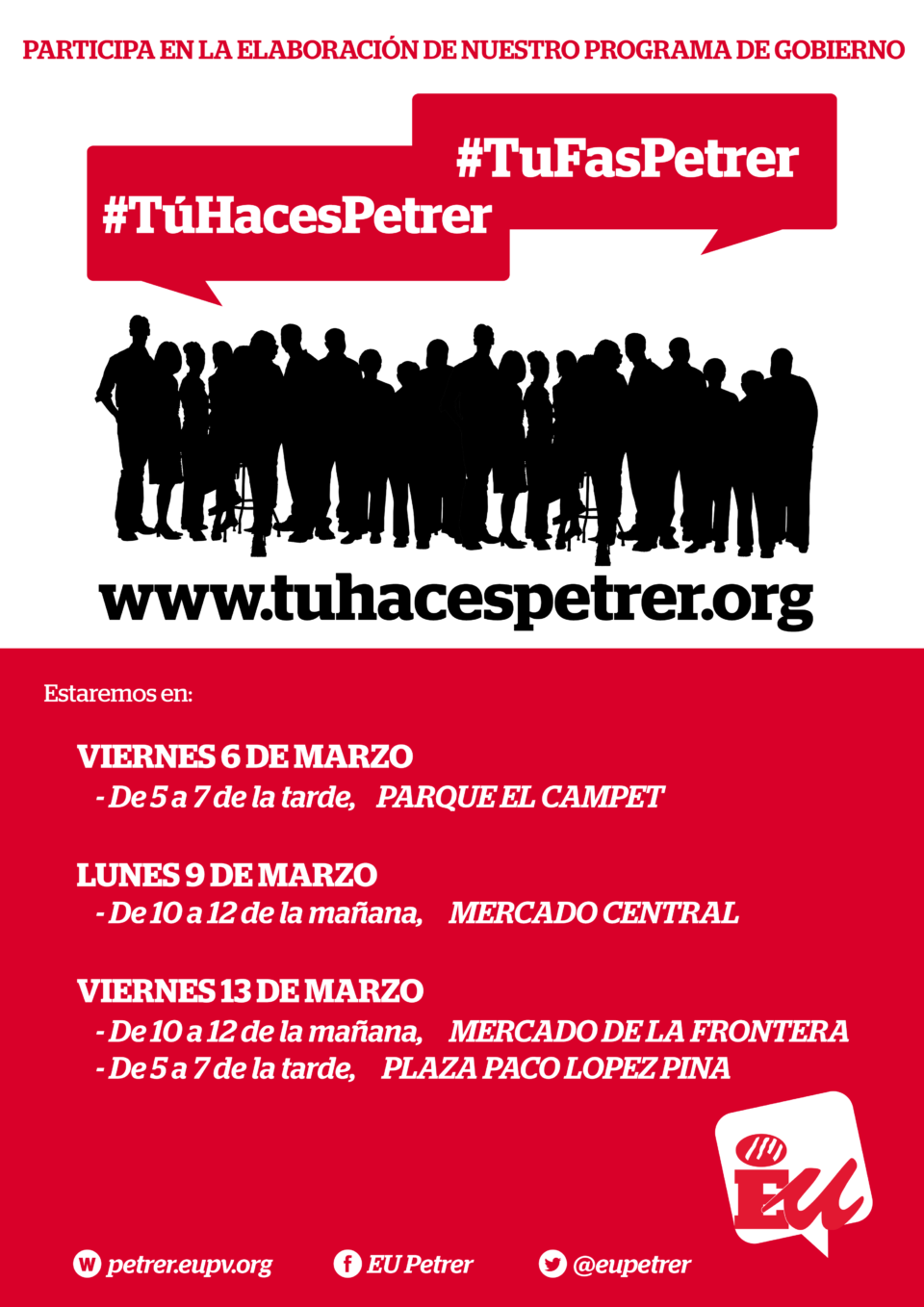 Nota de prensa EU PEtrer: Presentación de "#TÚHACESPETRER"