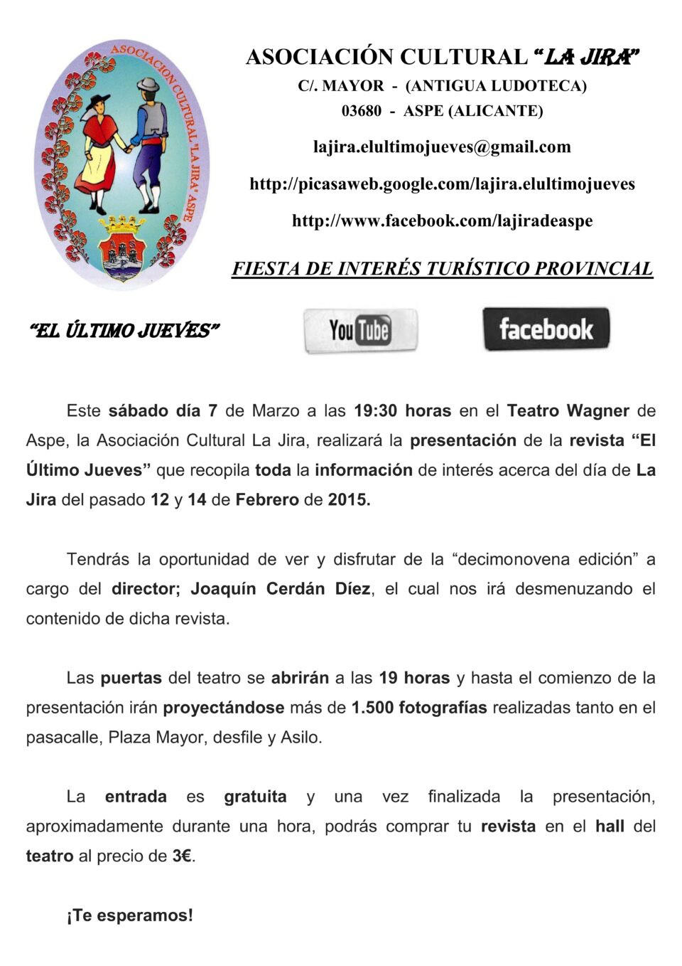 Presentación revista "El último jueves" de la La Jira