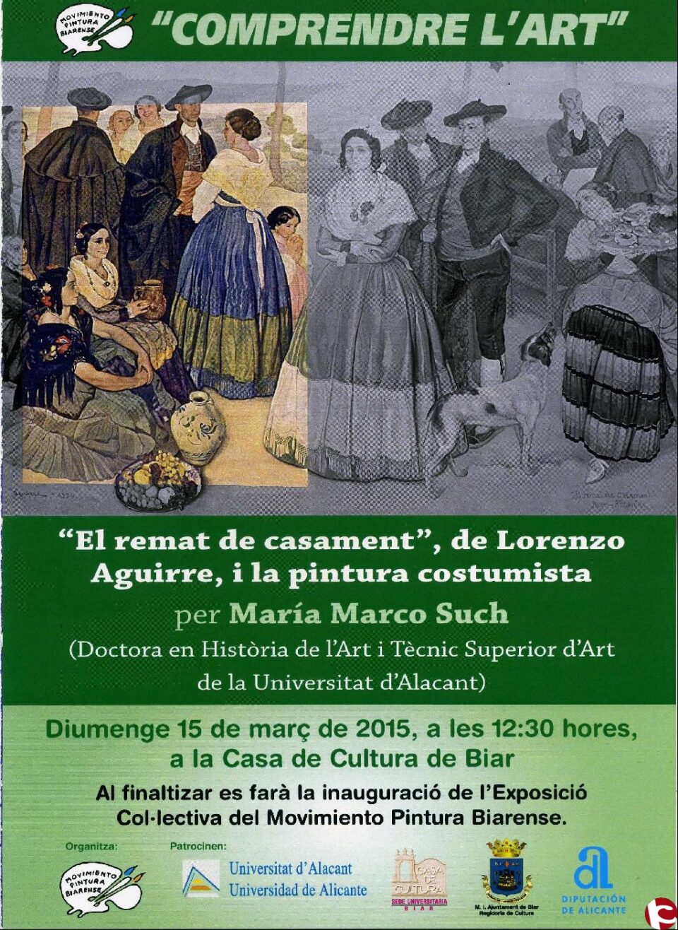 Charla sobre la obra costumista "El remat de casament" que pintó Lorenzo Aguirre en 1934.