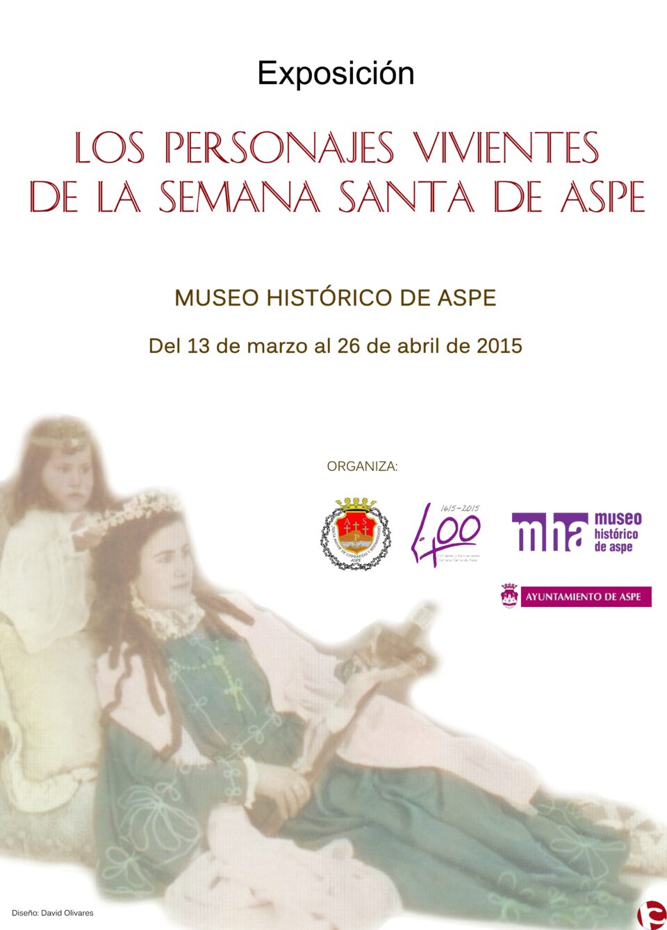 El próximo viernes 13 se inaugura la exposición "Los personajes vivientes en la Semana Santa de Aspe"