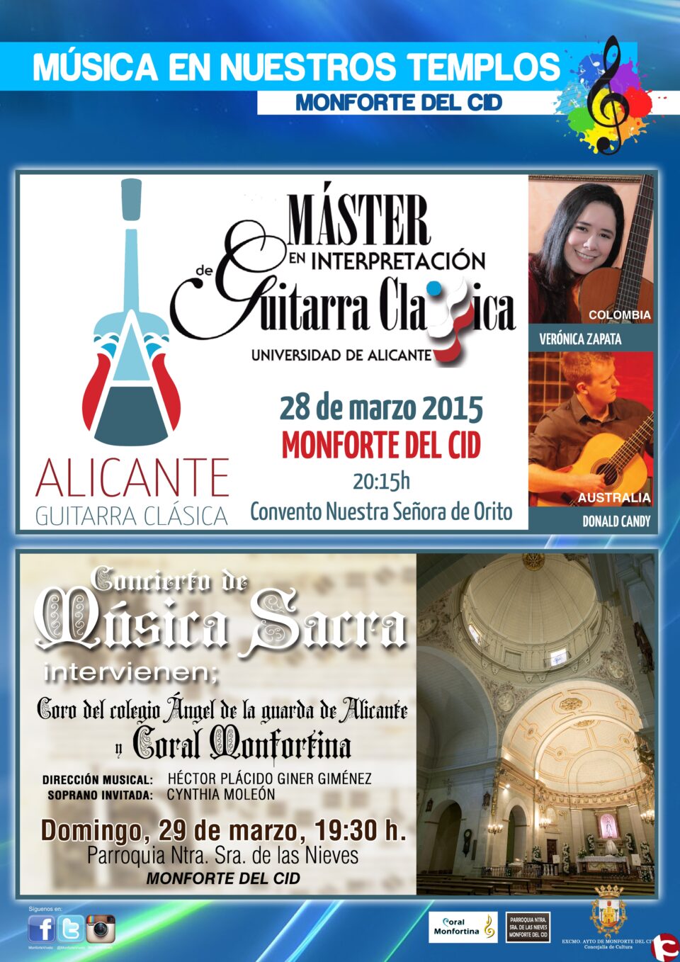 Monforte presenta un ciclo de conciertos de música en los templos