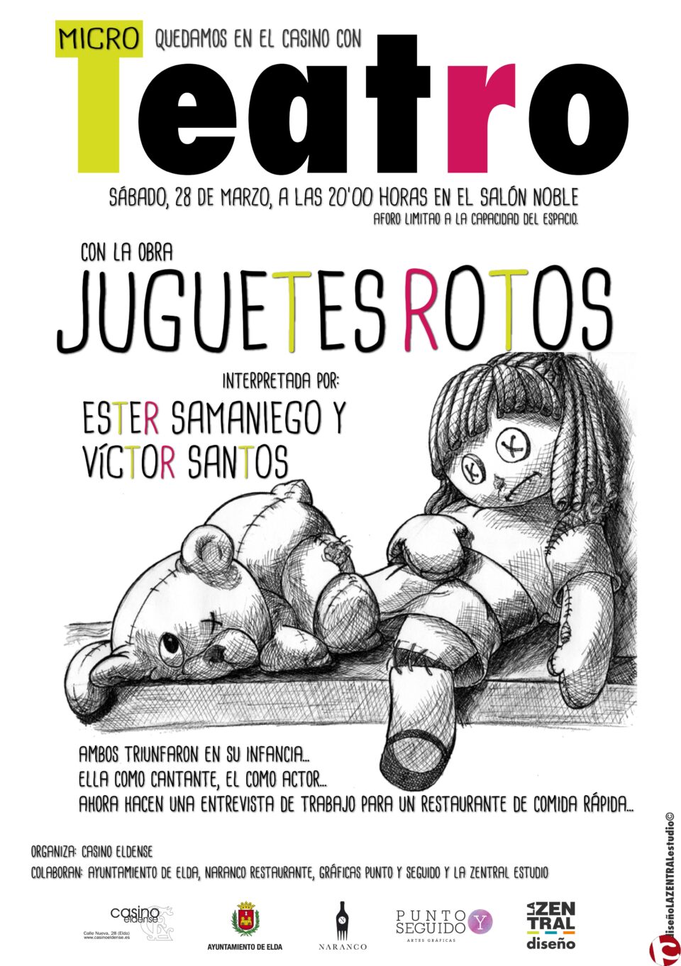 El Casino ofrece otra sesión de micro teatro con dos nuevos actores locales