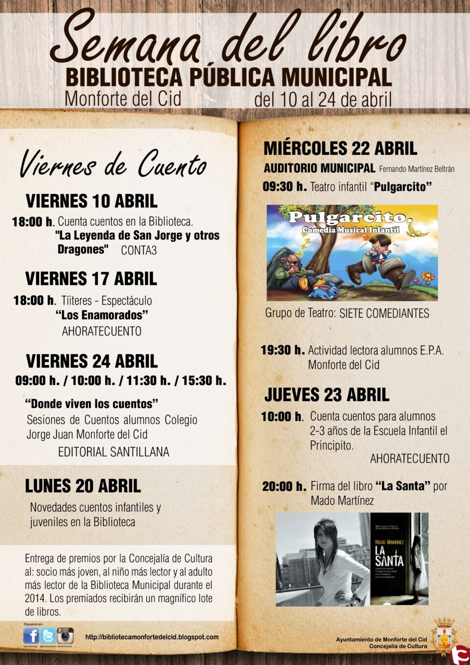El Ayuntamiento presenta las actividades de la semana del libro