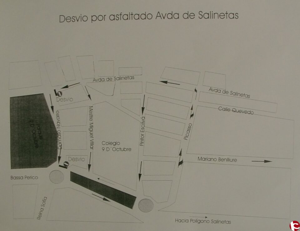 La Diputación de Alicante destina 240.000  para el asfaltado de 8 calles y un paso peatonal de seguridad