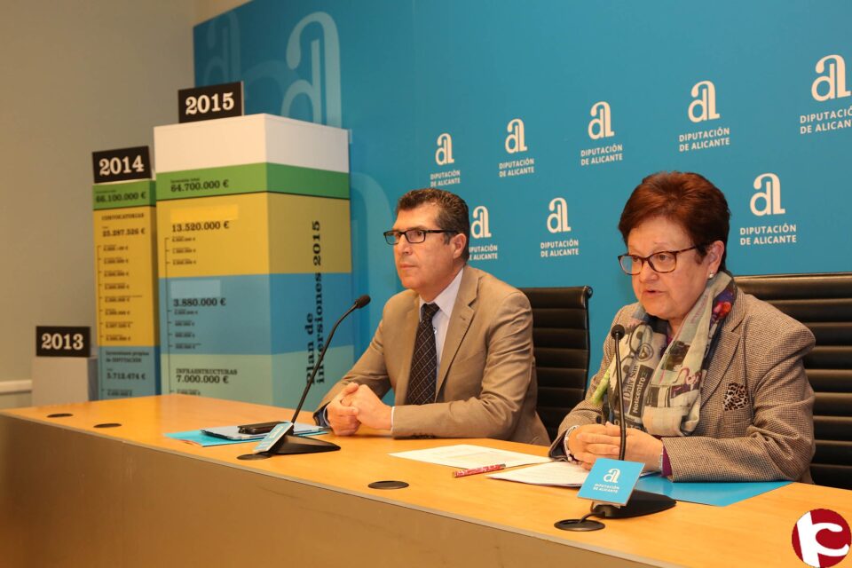 Diputación de Alicante incrementa hasta los 64 millones las inversiones gracias a un nuevo Plan Extraordinario