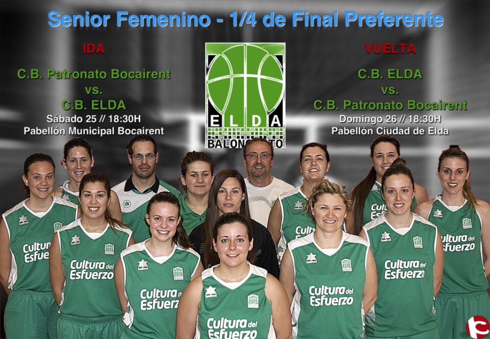 El Senior Femenino del Club Baloncesto Elda en Cuartos de Final