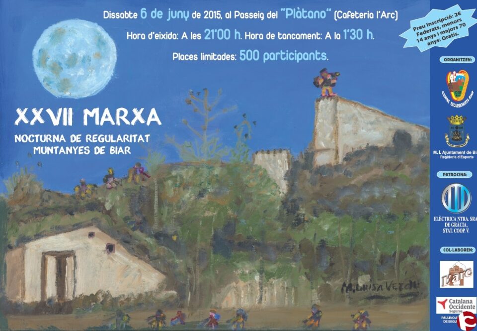 La XXVII Marxa Noctura Muntanyes de Biar será el sábado 6 de junio