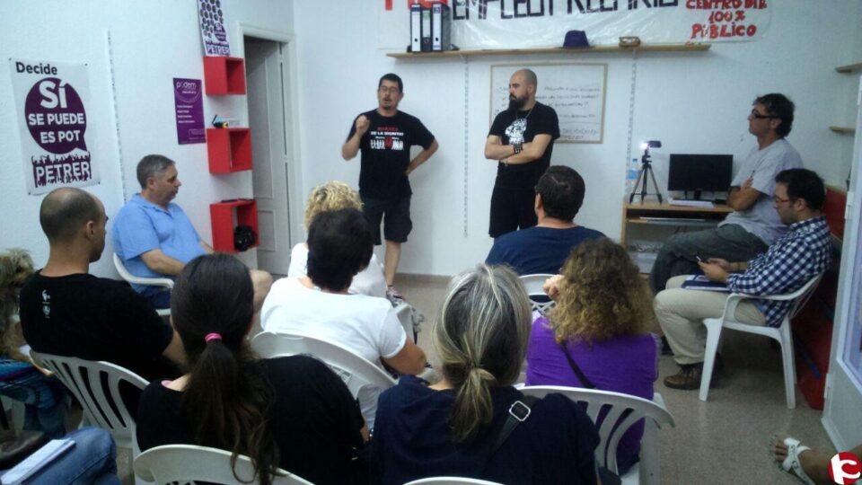 La asamblea ciudadana convocada por Sí que es pot Petrer ratifica la estrategia aprobada su anterior asamblea