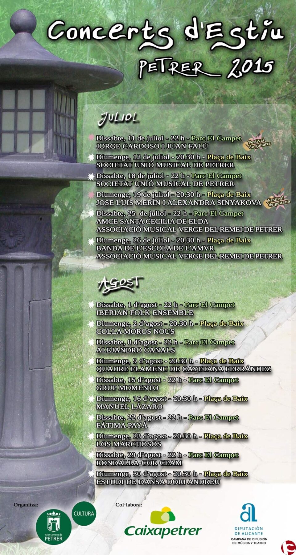 Nueva edición del FESTIVAL DE MÚSICA CONCERTS D´ESTIU 2015