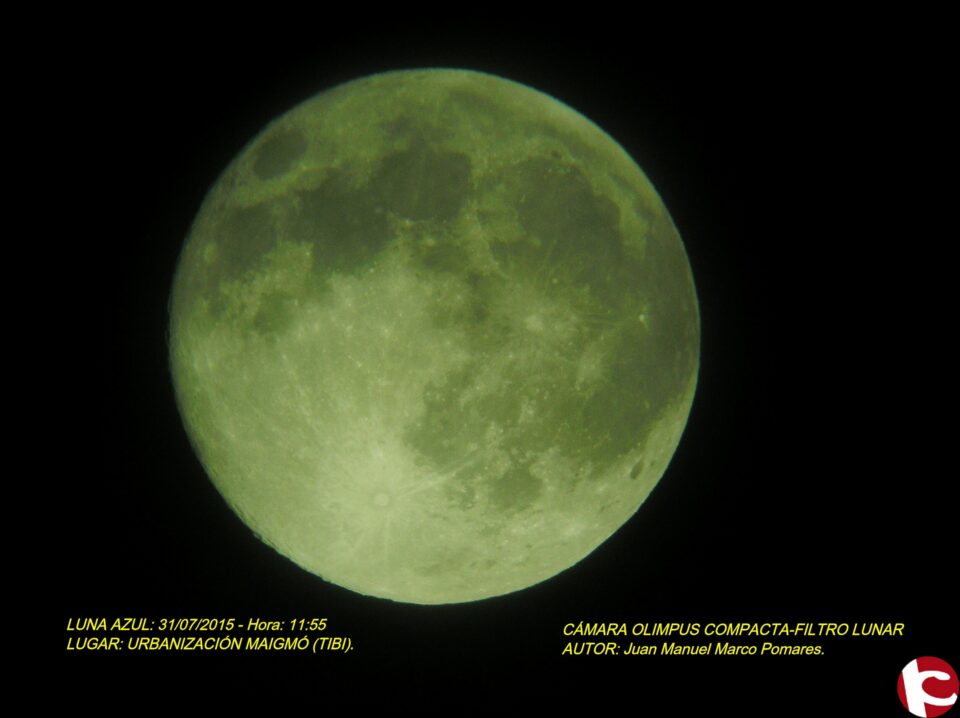LA LUNA AZUL DE JULIO de la visión de la Asociación Amigos de la Astronomía de Elda