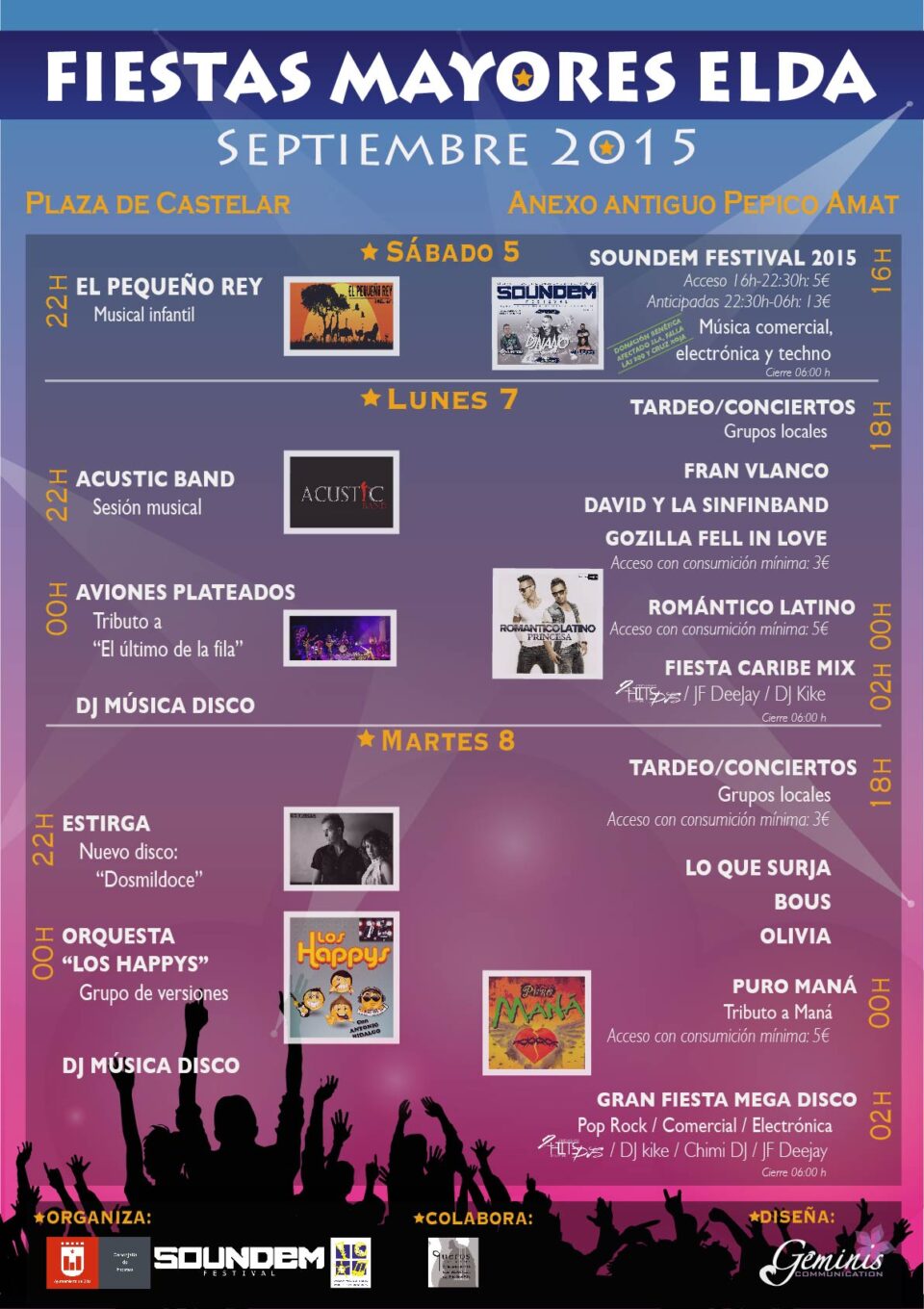 Los grupos locales protagonizan la programación musical de Fiestas Mayores